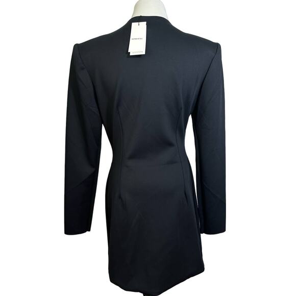 Mother of All Deville Cut Out Velvet Bow Blazer Power Suit Dress Black Medium - Picture 3 of 12